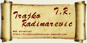 Trajko Radinarević vizit kartica